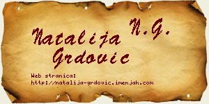 Natalija Grdović vizit kartica
